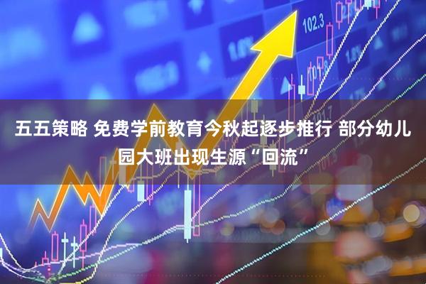 五五策略 免费学前教育今秋起逐步推行 部分幼儿园大班出现生源“回流”